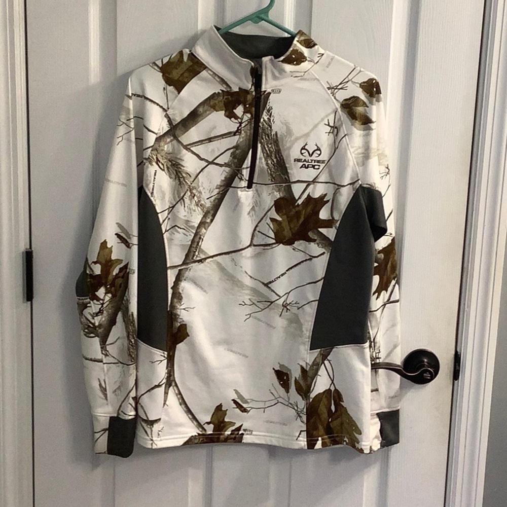 Real tree APC Camo Quarter-Zip Fleece-lined Pullover